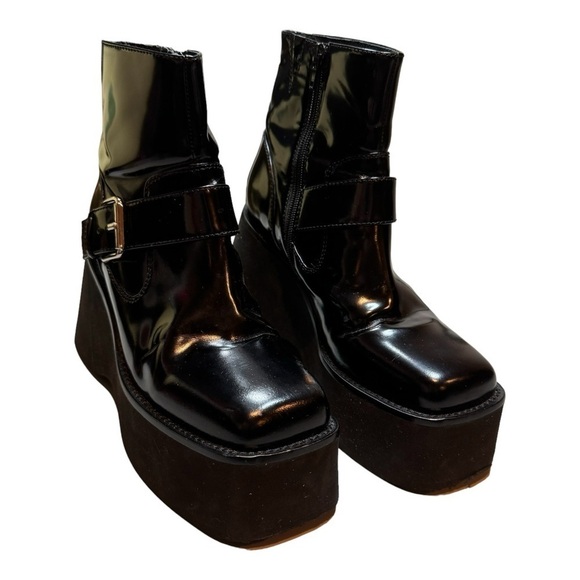 Jeffrey Campbell Wallie Chunky Platform Boots Shoes - Picture 12 of 13